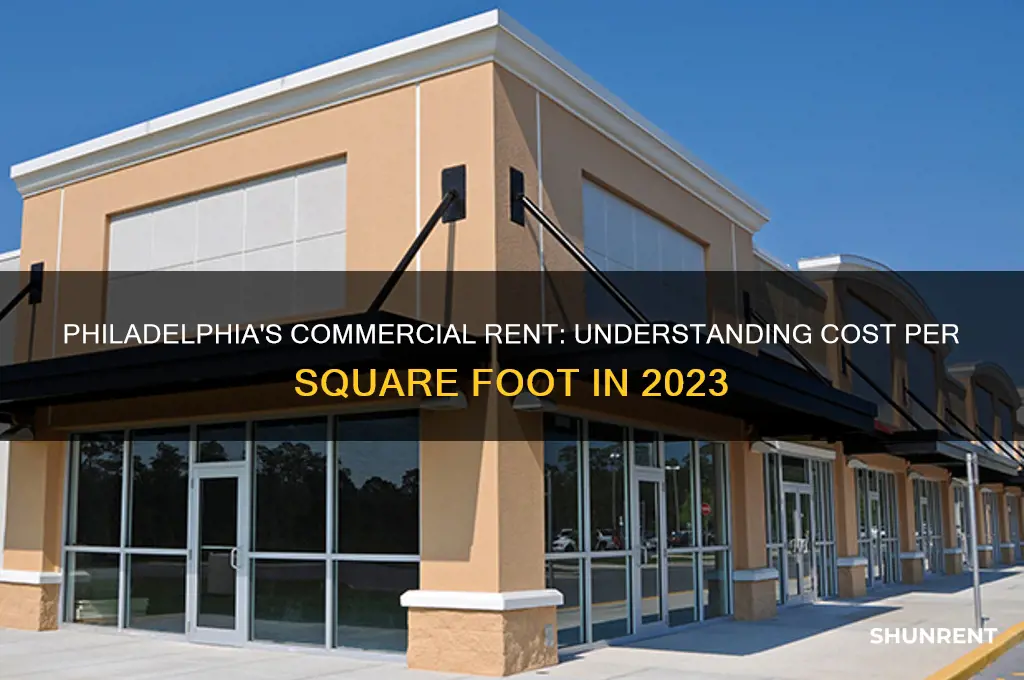 what is philadelphia offe rent per square foot