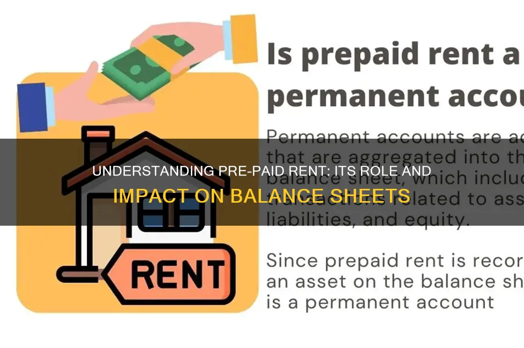 what is pre paid rent on a balance sheet