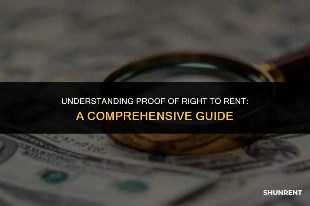 what is proof of right to rent