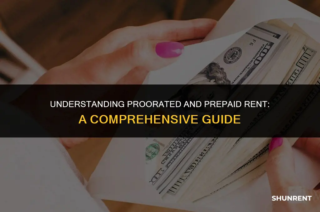 what is proorated rent and prepaid rent