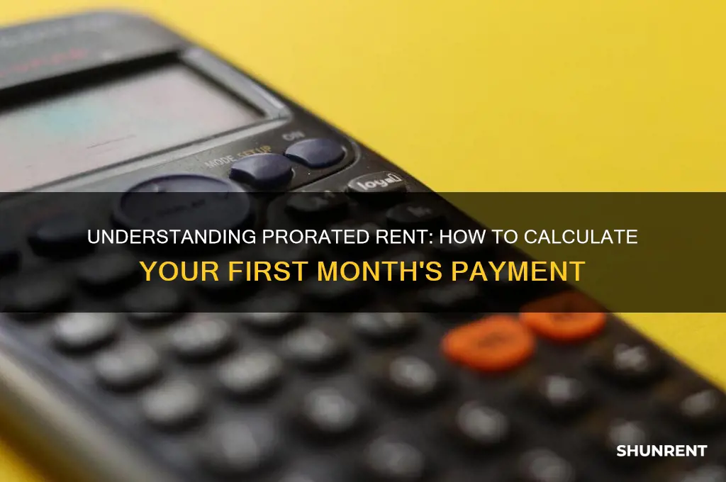 what is prorated rent for first month