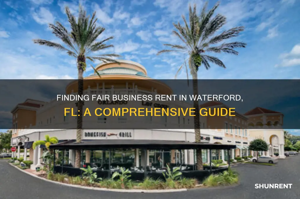 what is reasonable rent for a business in waterford fl