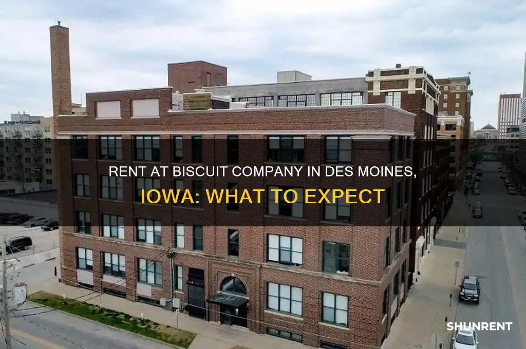 what is rent at biscuit company in des moines iowa