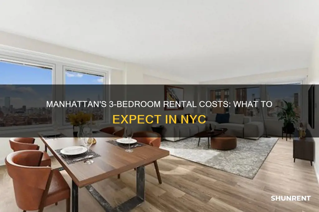 what is rent for a 3 bedroom in manhattan ny