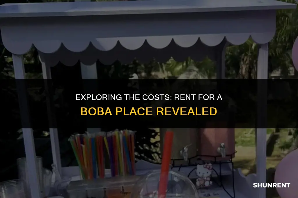 what is rent for a boba place