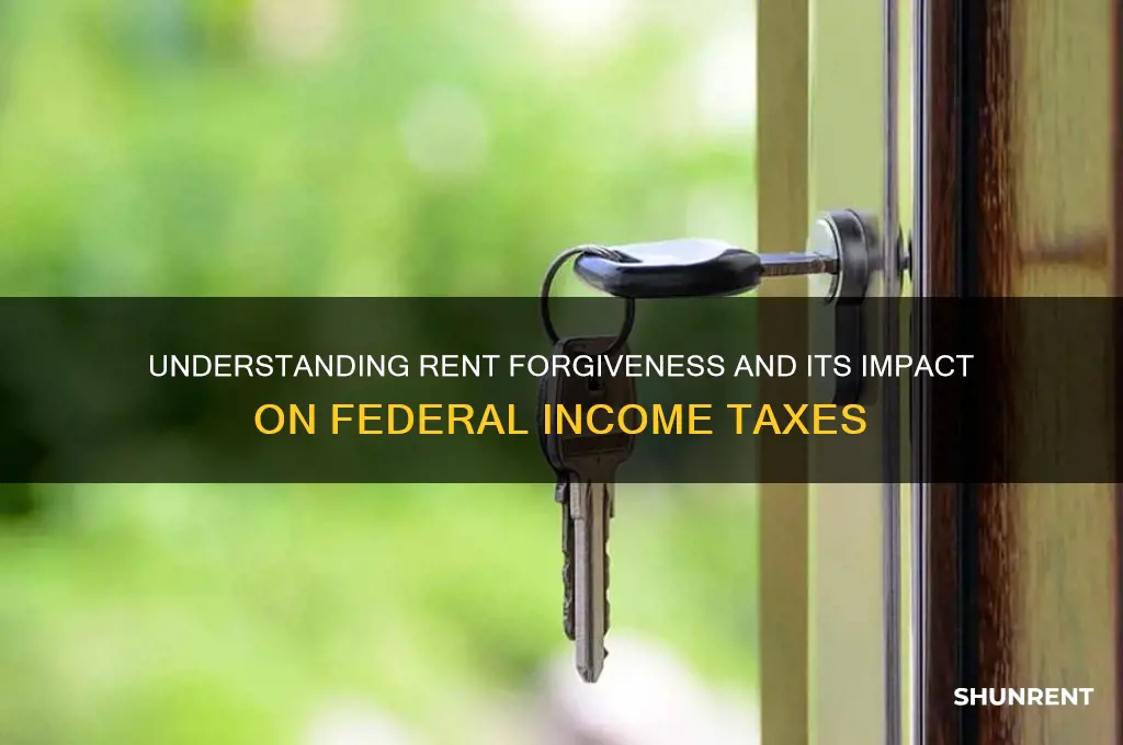 what is rent forgiveness included in federal income