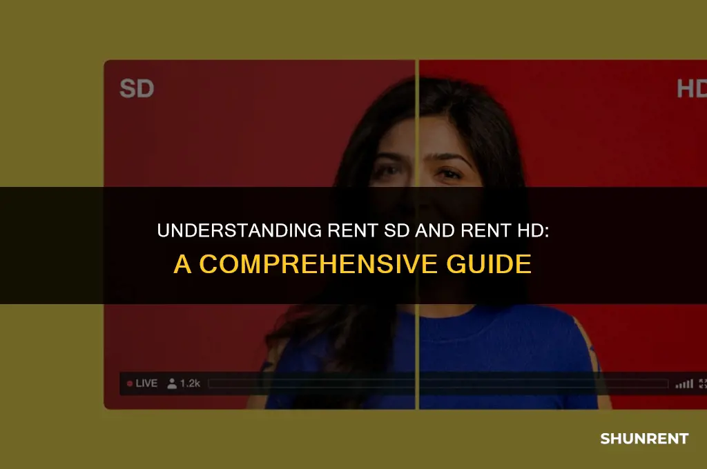 what is rent sd or rent hd