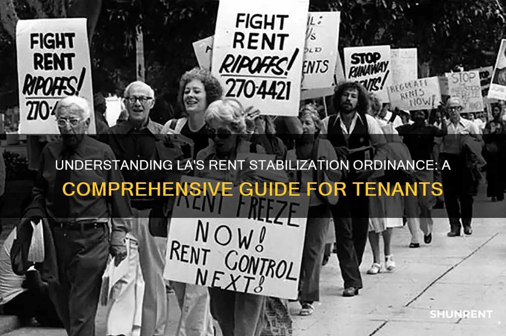 what is rent stabilization ordinance in los angeles