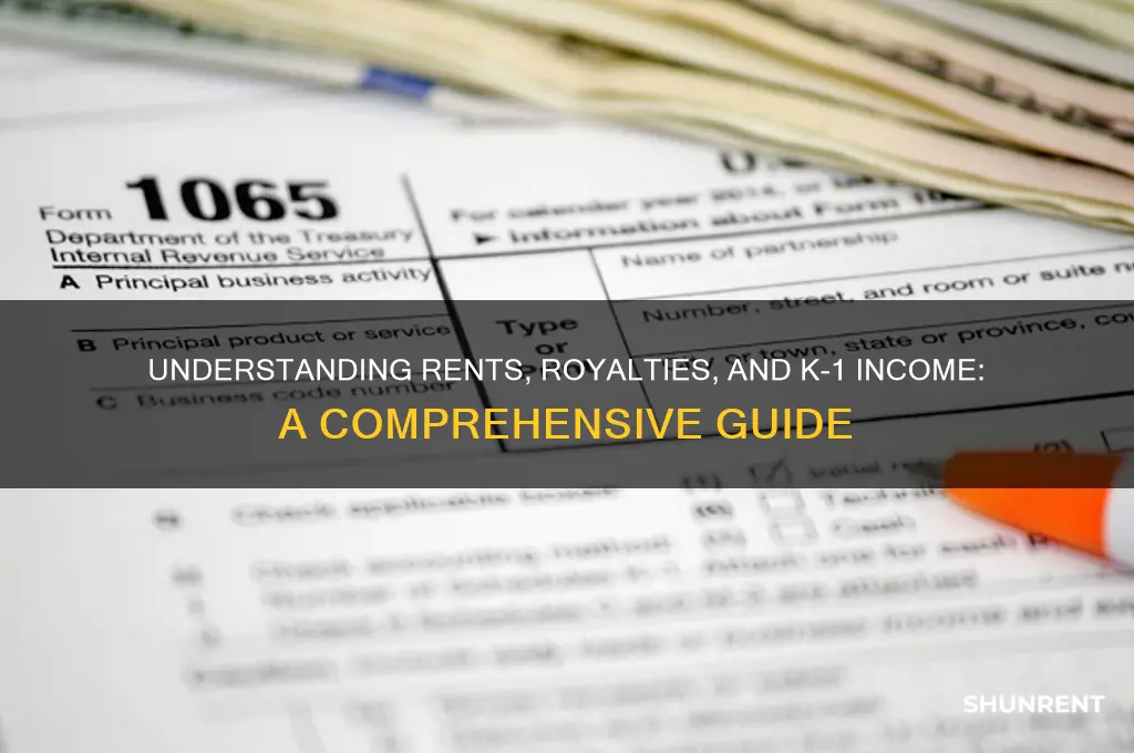 what is rents royalties and k 1 income