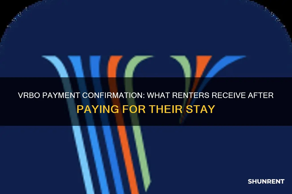 what is sent to vrbo renter when payment is paid