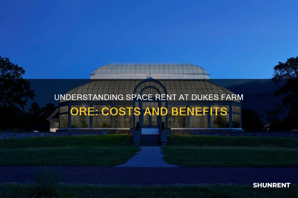 what is space rent at dukes farm ore