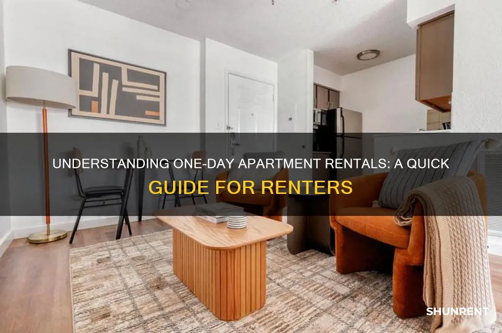 what is the 1 day on appartments for rent