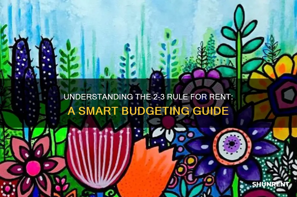 what is the 2 3 rule for rent