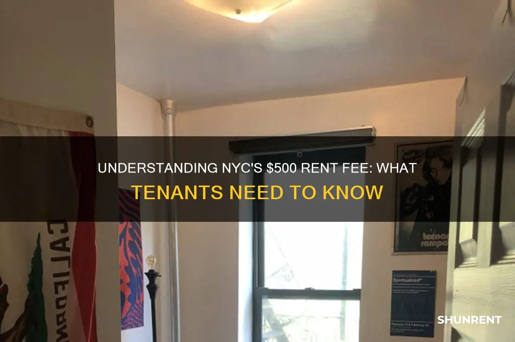what is the 500 dollar rent fee in nyc