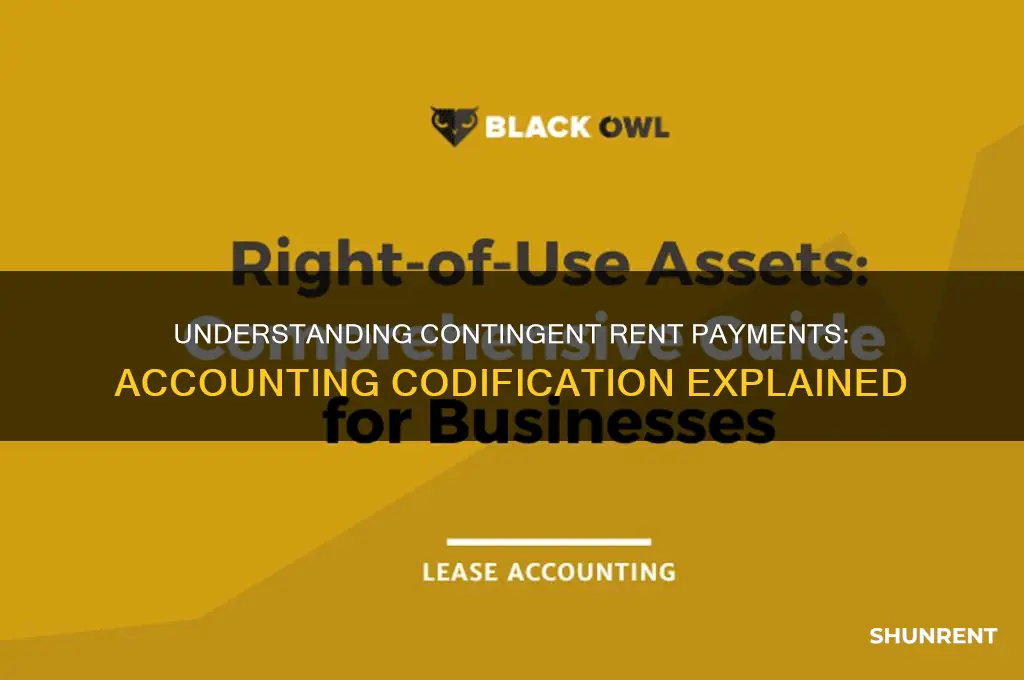 what is the accounting codification that covers contingent rent payments