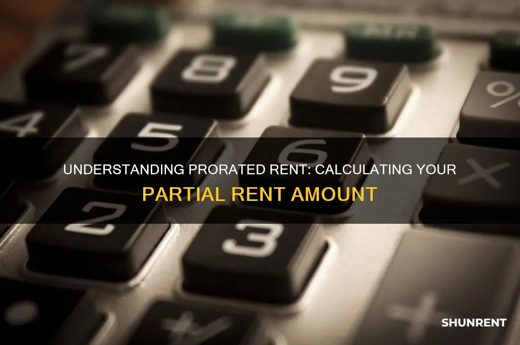 what is the amount of prorated rent from