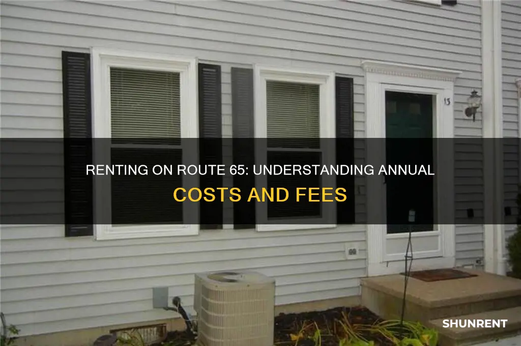 what is the annual fee to rent off of 65