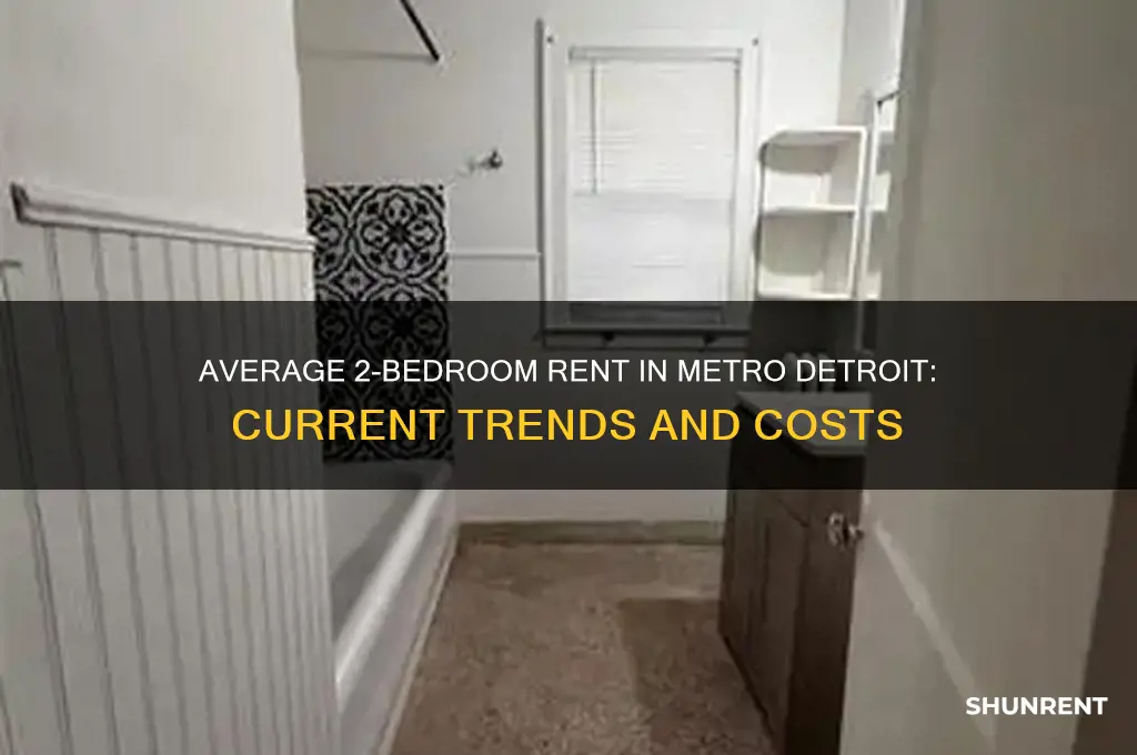 what is the average 2 bedroom rent in metro detroit