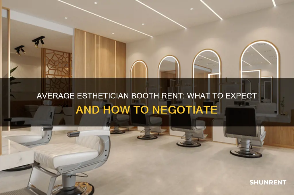 what is the average booth rent for a estheticians
