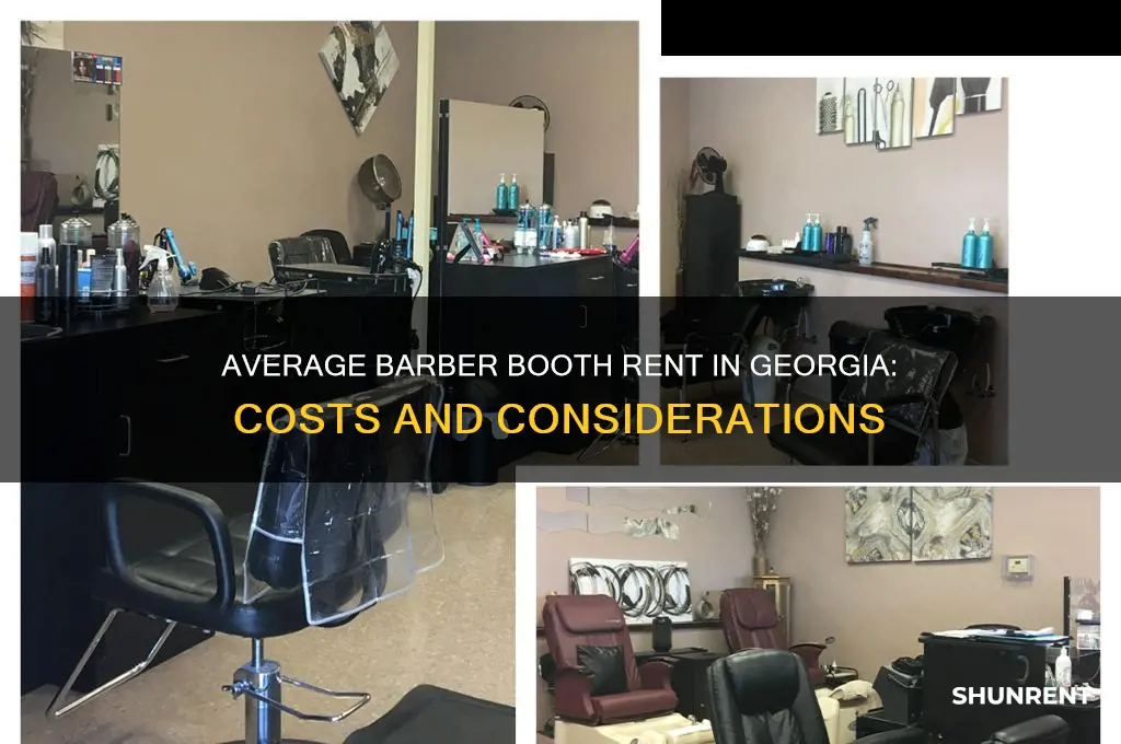 what is the average booth rent for barbers in georgia