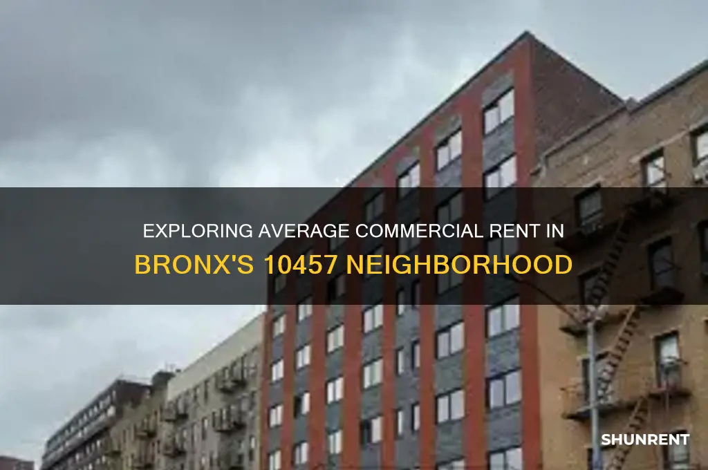 what is the average commercial rent in 10457