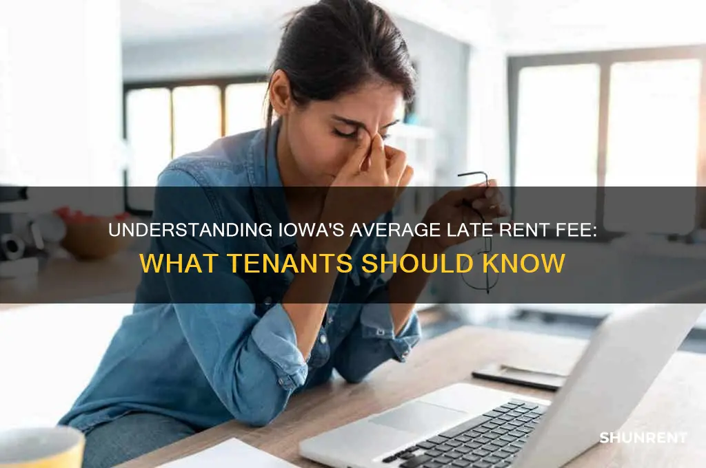 what is the average late fee for rent in iowa