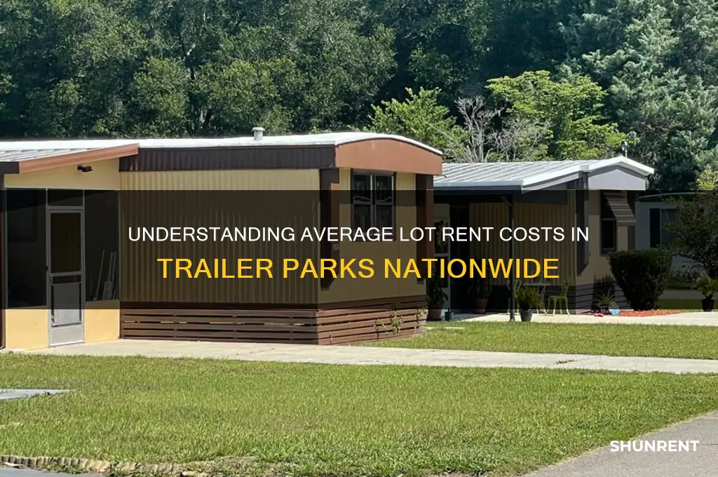 what is the average lot rent in a trailer park