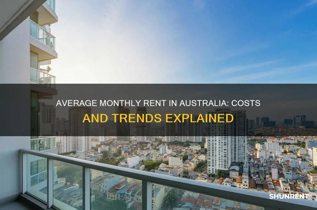 what is the average monthly rent in australia