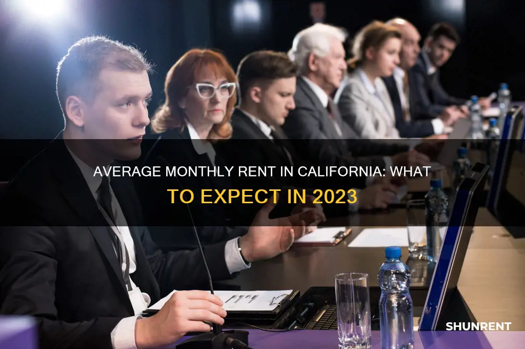 what is the average monthly rent in california