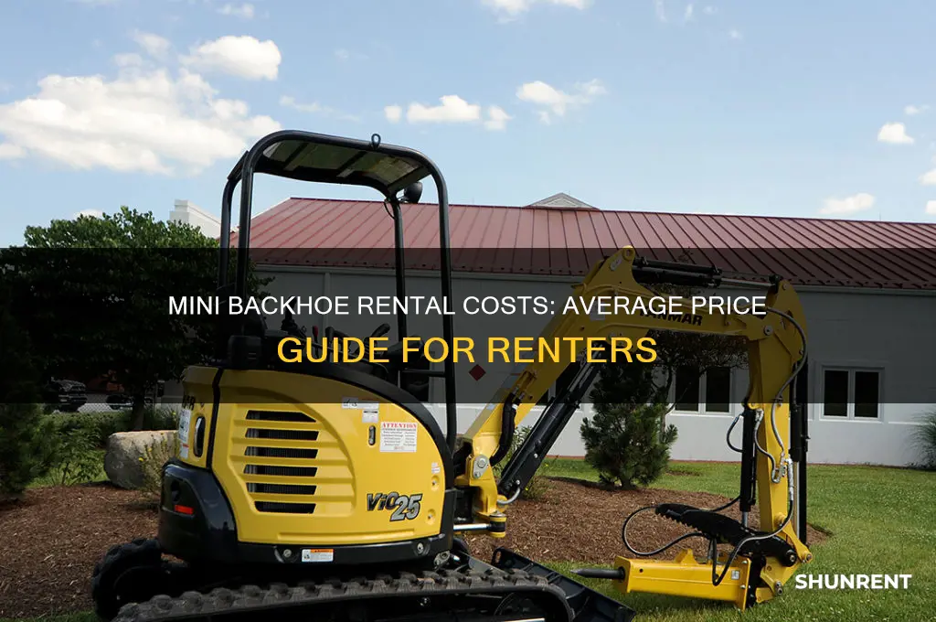 what is the average price to rent a mini backhoe