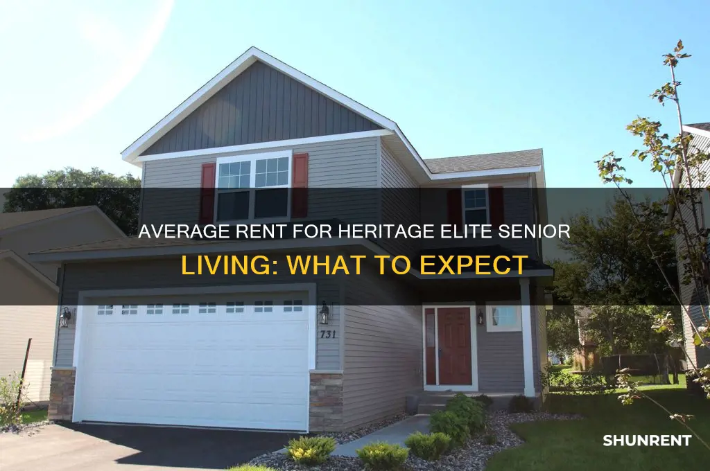 what is the average rent for herritage elite senior living