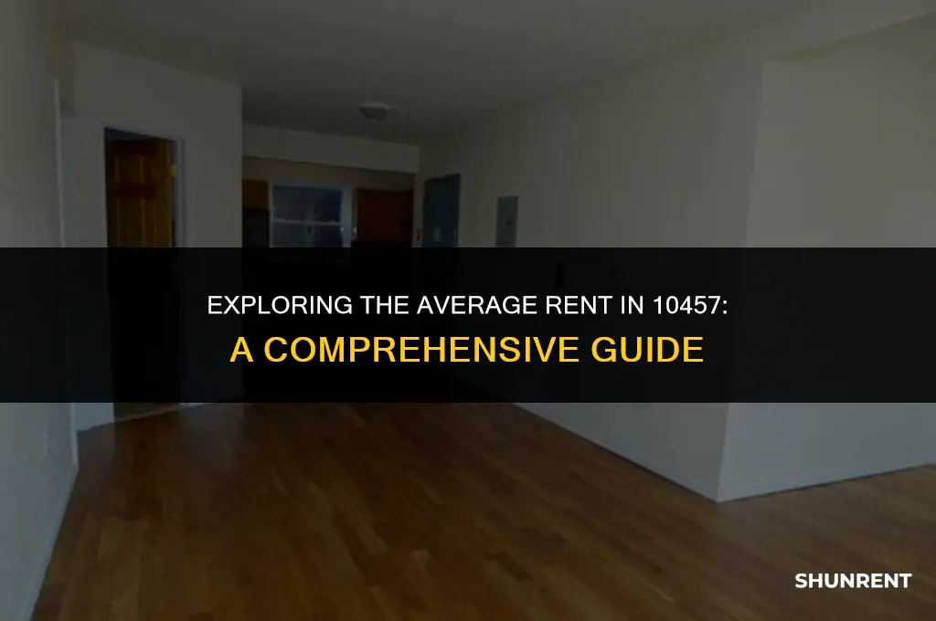 what is the average rent in 10457