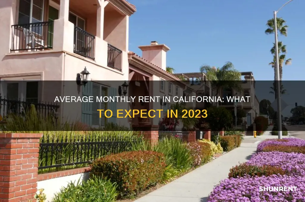 what is the average rent in california per month