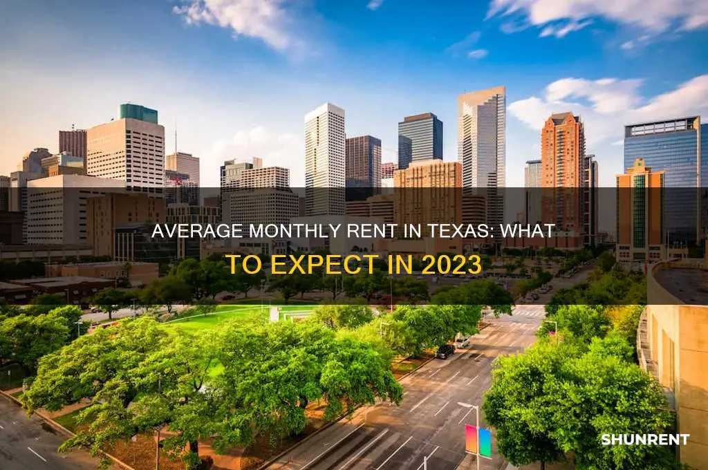 what is the average rent in texas per month