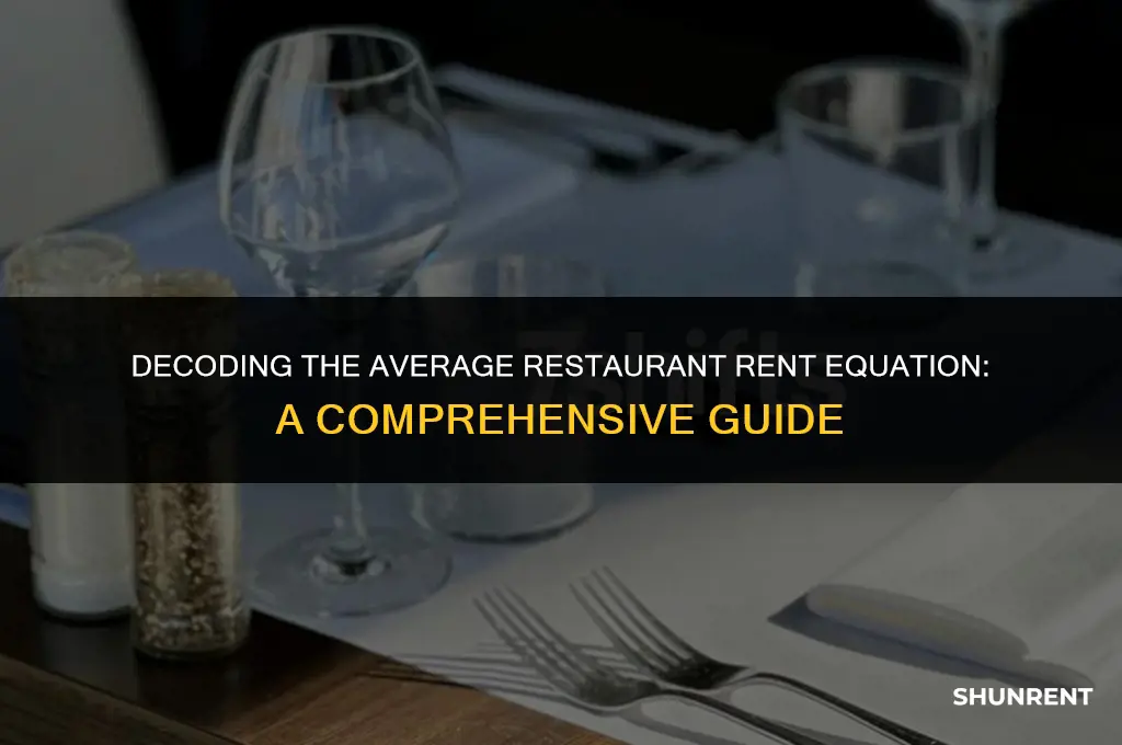 what is the average restaurant rent equation