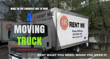 Best Day for Moving Truck Rentals and Costs