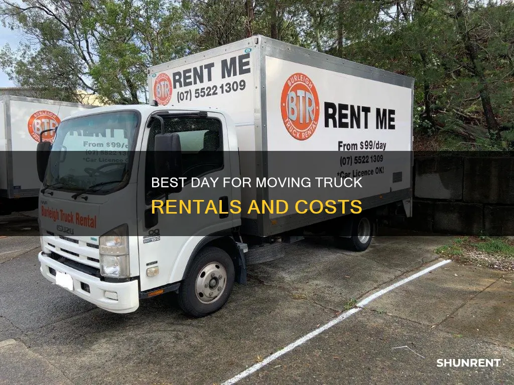 what is the cheapest day to rent a moving truck