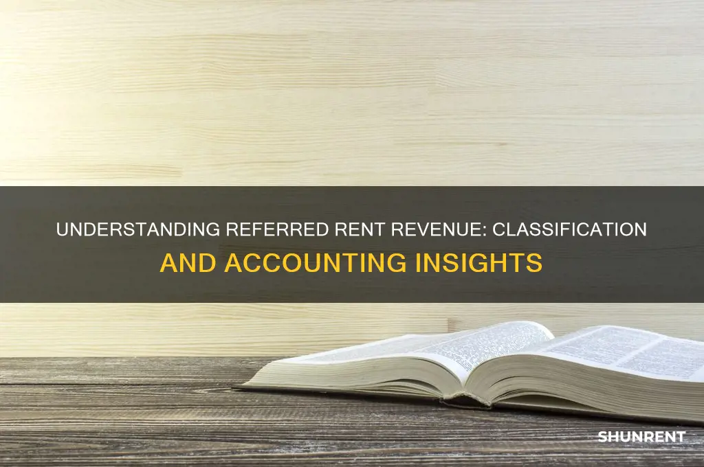 what is the classification of referred rent revenue