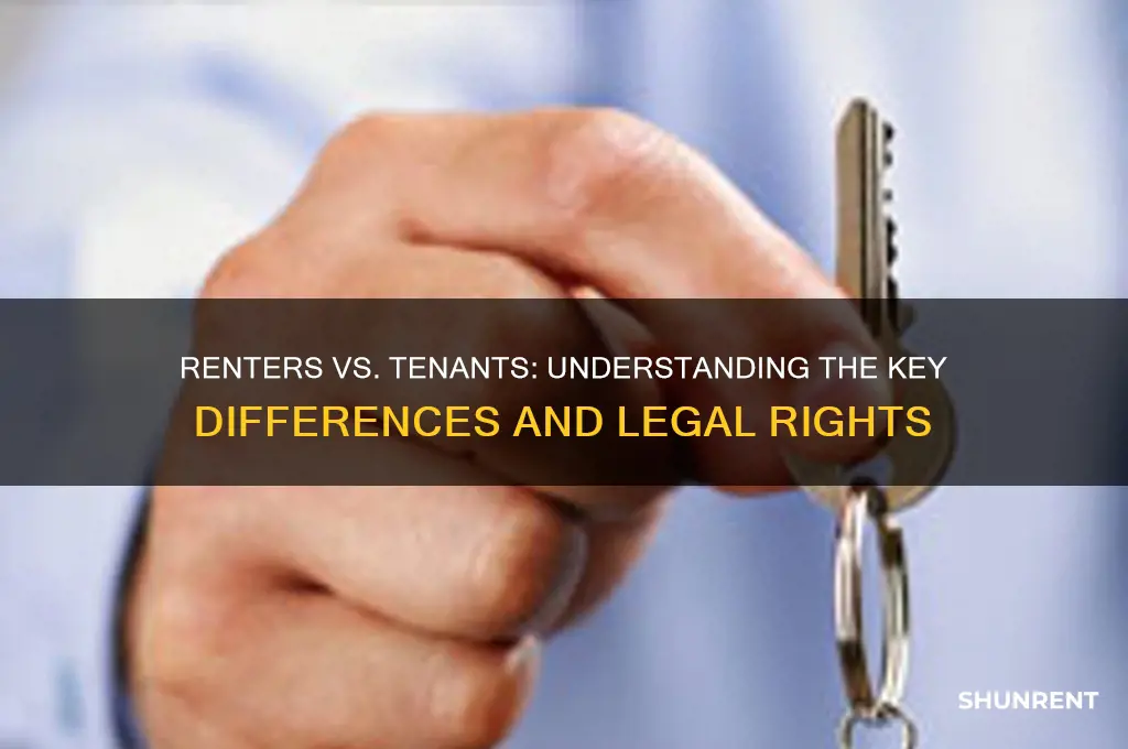 what is the difference between a renter and a tenant