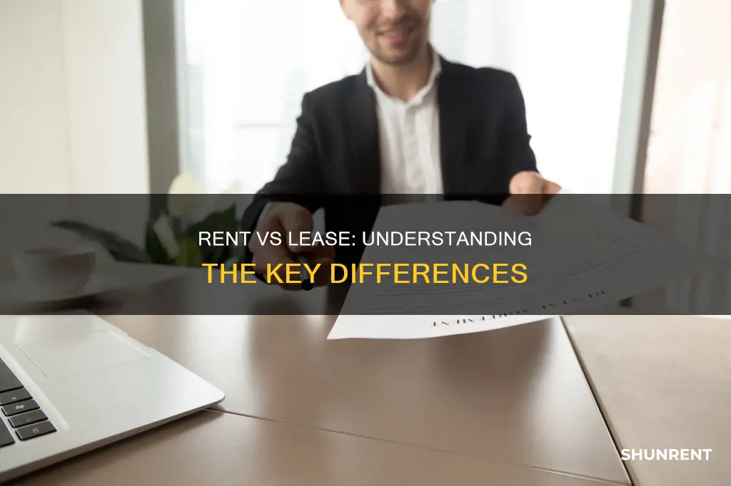 what is the difference between for rent and for lease