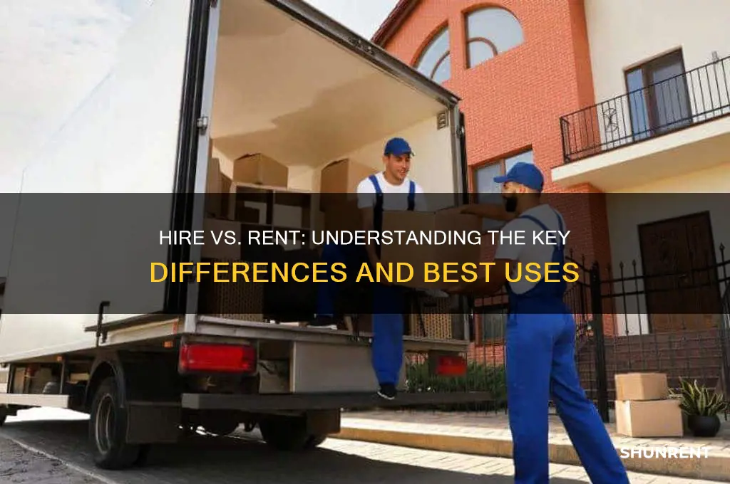 what is the difference between hire and rent