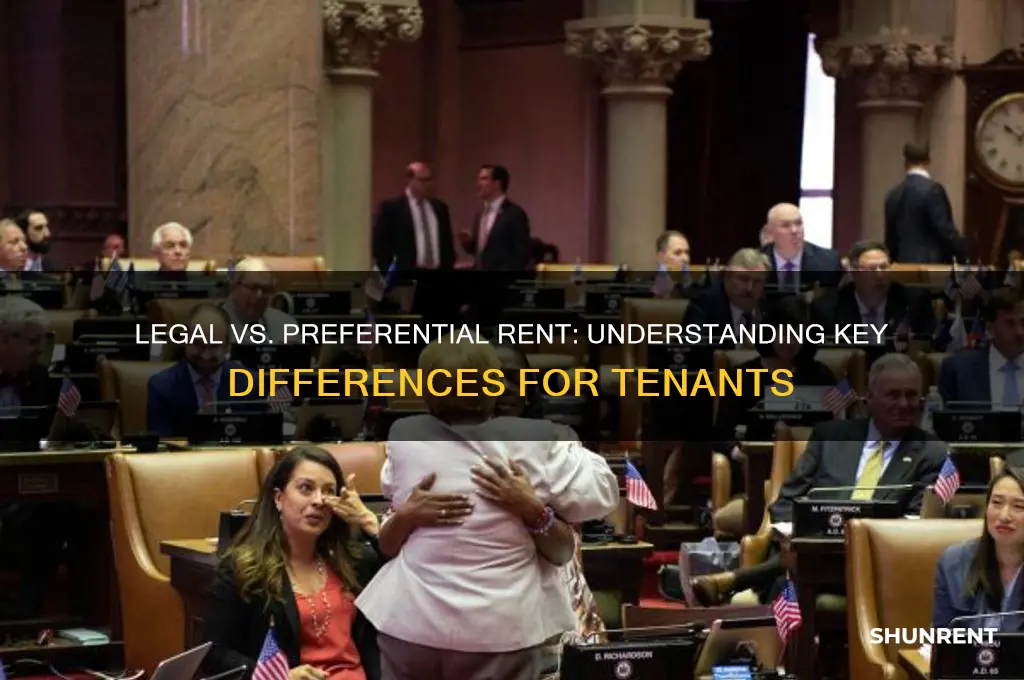 what is the difference between legal rent and preferential rent
