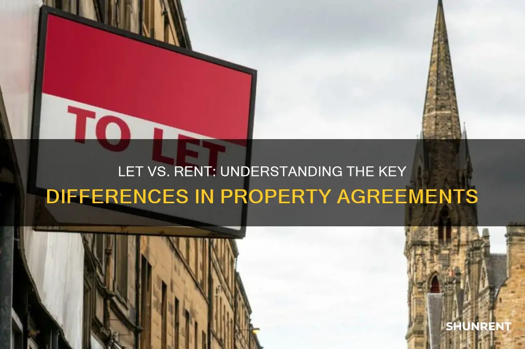 what is the difference between let and rent