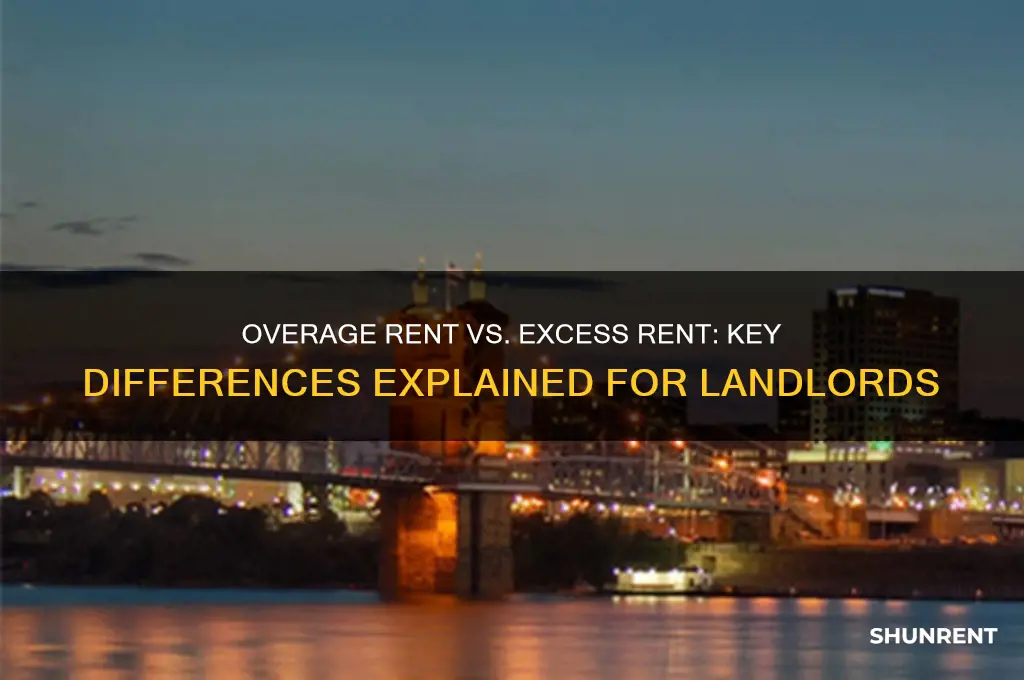 what is the difference between overage rent and excess rent