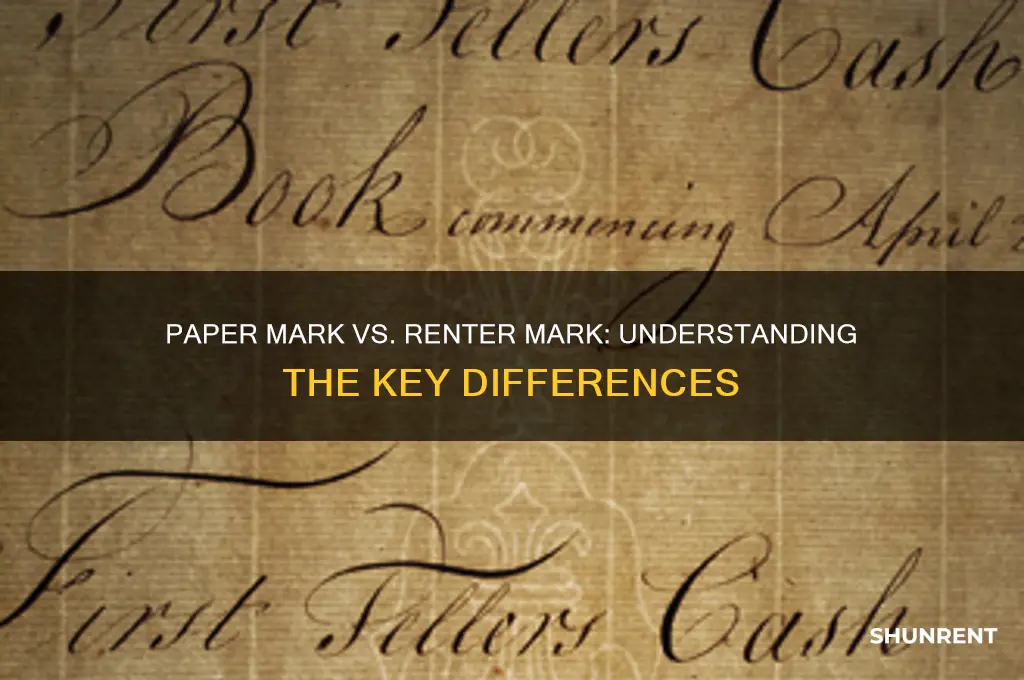 what is the difference between paper mark and renter mark