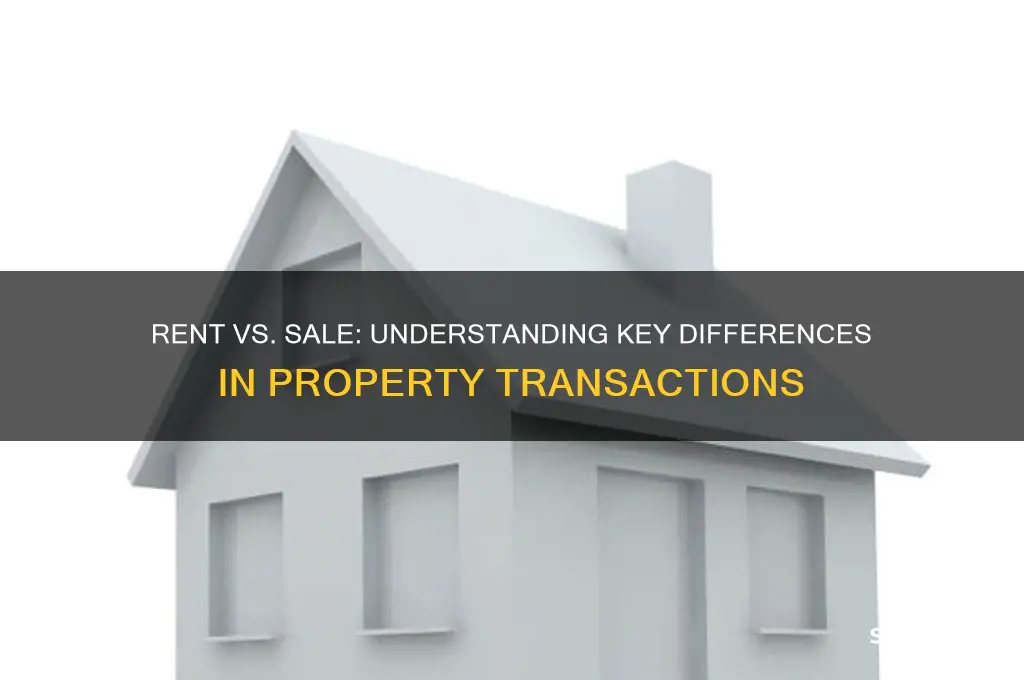 what is the difference between rent and sale