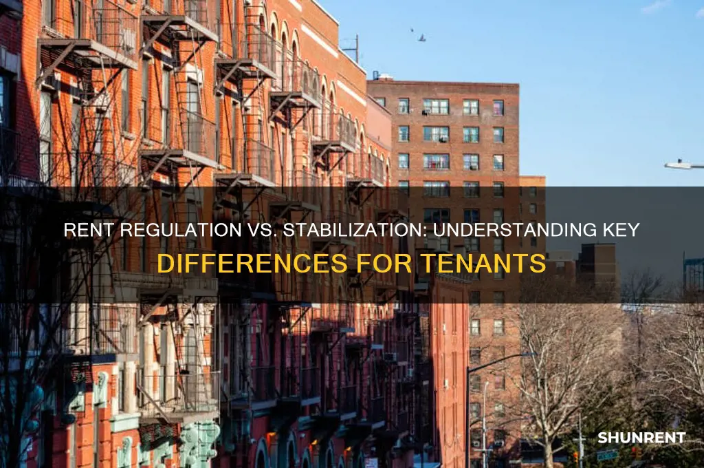 what is the difference between rent regulation and rent stabilization