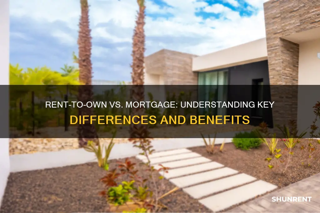 what is the difference between rent to own and mortgage