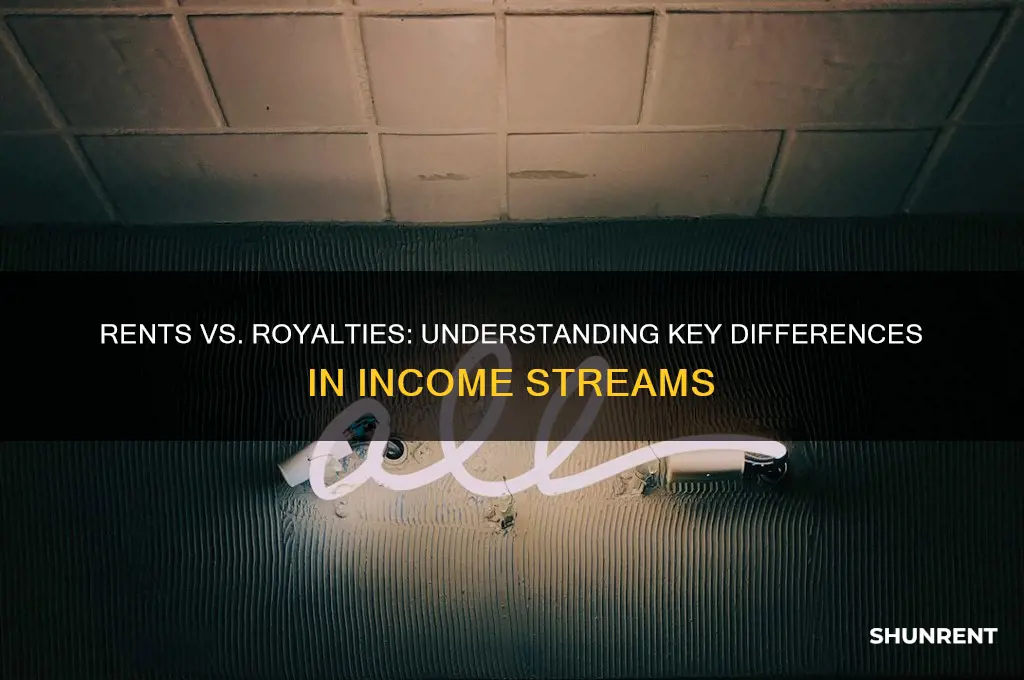 what is the difference between rents and royalties