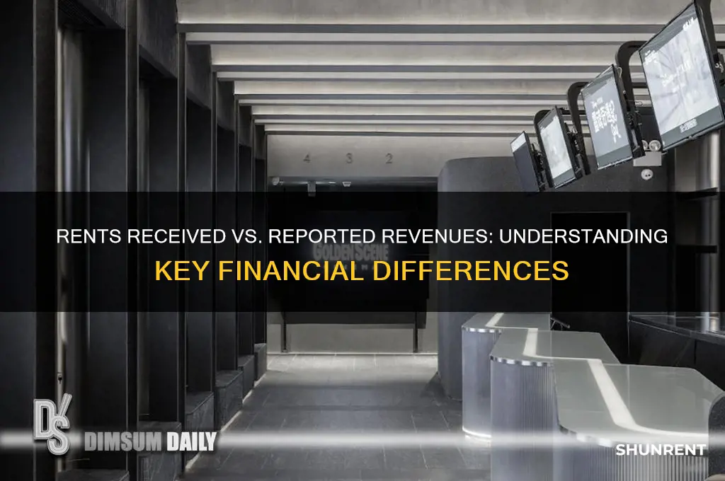 what is the difference between rents received and reported revenues